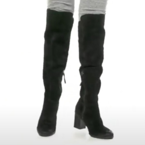 Naturalizer Kyrie Black Suede Boots - Picture 2 of 11